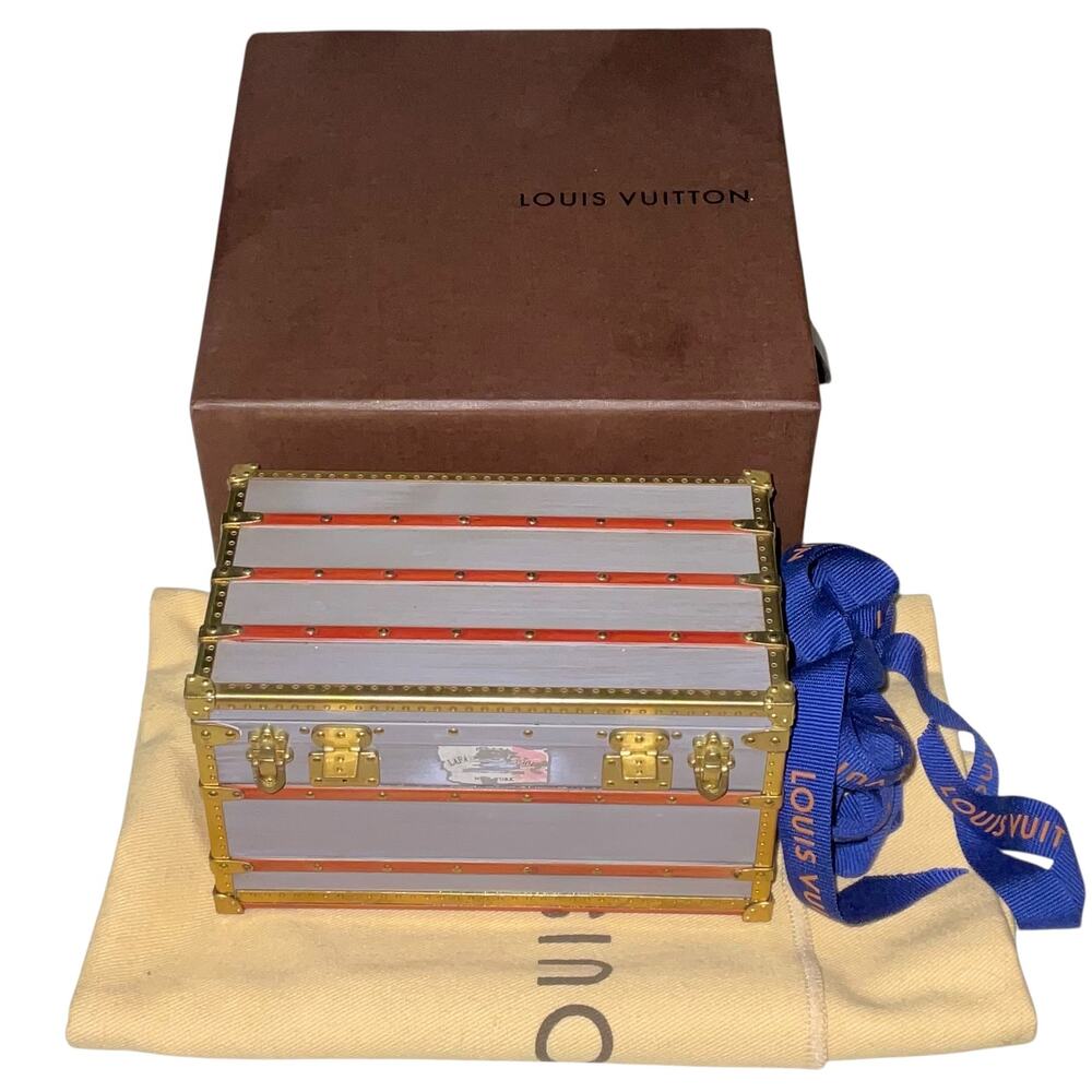 LOUIS VUITTON Jewelry box MINI MALLE ZINC Mini Malle Zinc Paperweight Trunk